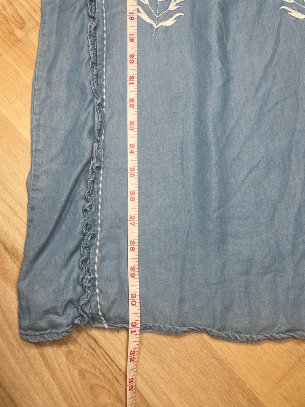 Goodnight Macaroon Blue Dress with‎ White Embroidery - Picture 7 of 9